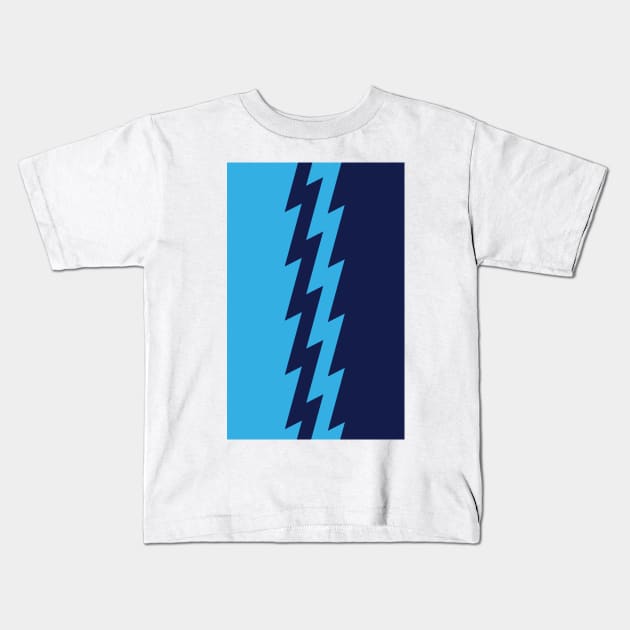 Arsenal Blue & Navy 1995 Away Lightning Bolt Kids T-Shirt by Culture-Factory